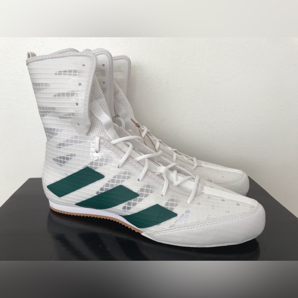 Size 7.5 Mens Adidas Box Hog 4 Boxing Shoes Sneakers White Green IH2731
